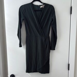 Elegant Green Wrap Dress